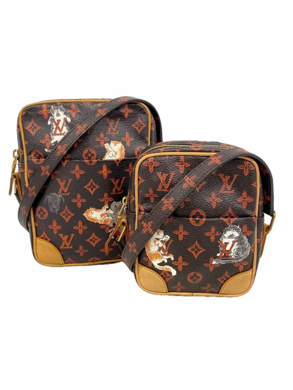 Louis Vuitton Shoulder Bag Cat Glam Panam Set Brown